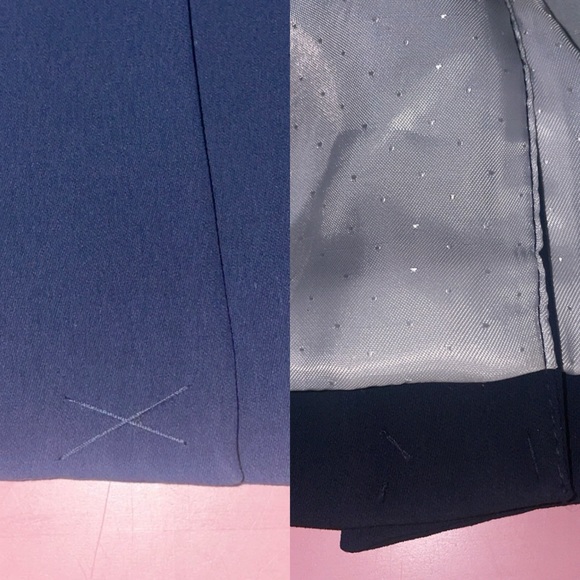 H&M Navy Fitted Blazer with Pockets and Shoulder Padding - Picture 4 of 6